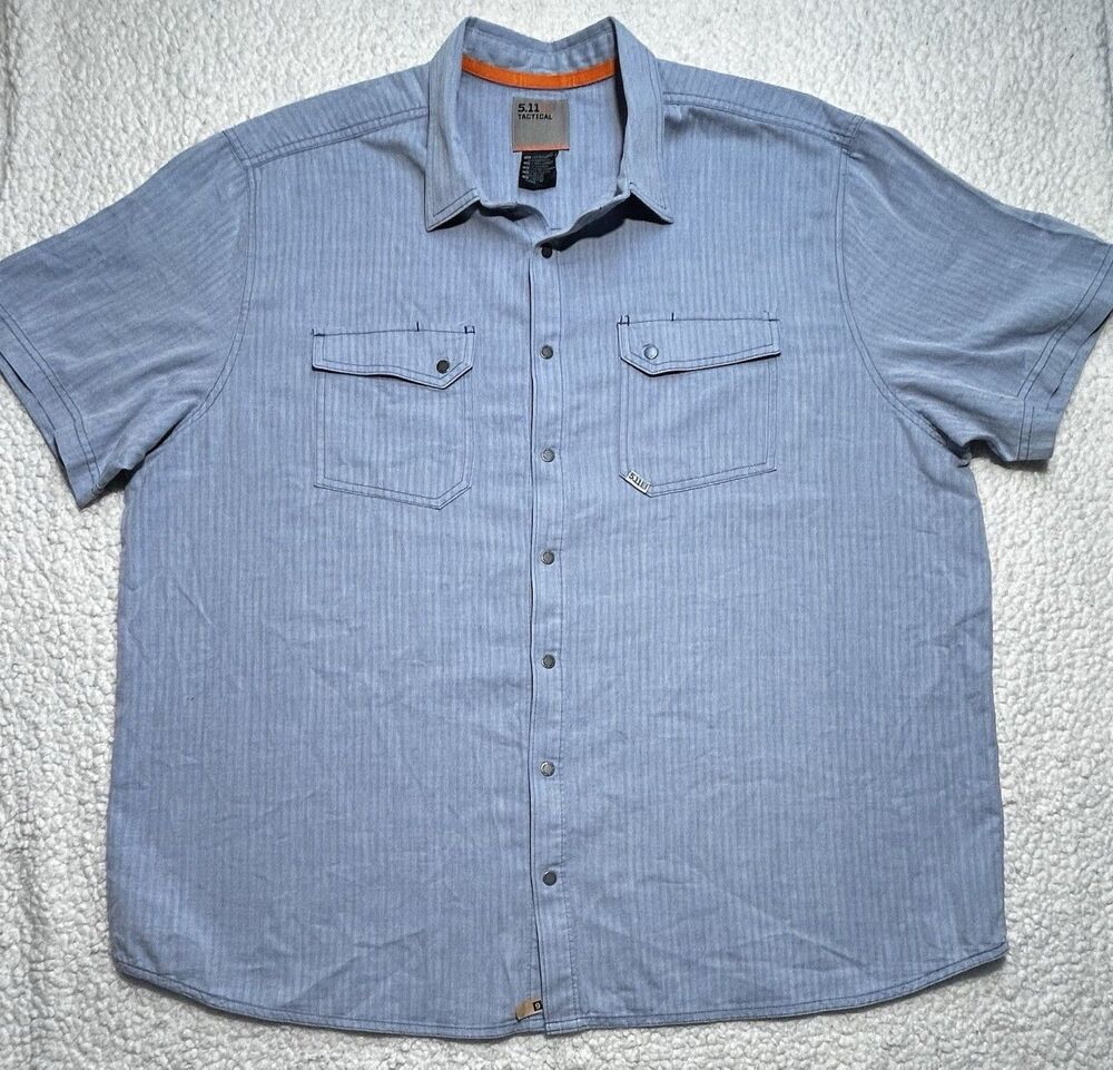 5.11 Tactical Men's 2XL Breeze Blue Herringbone RAPIDraw CCW Shirt XXL